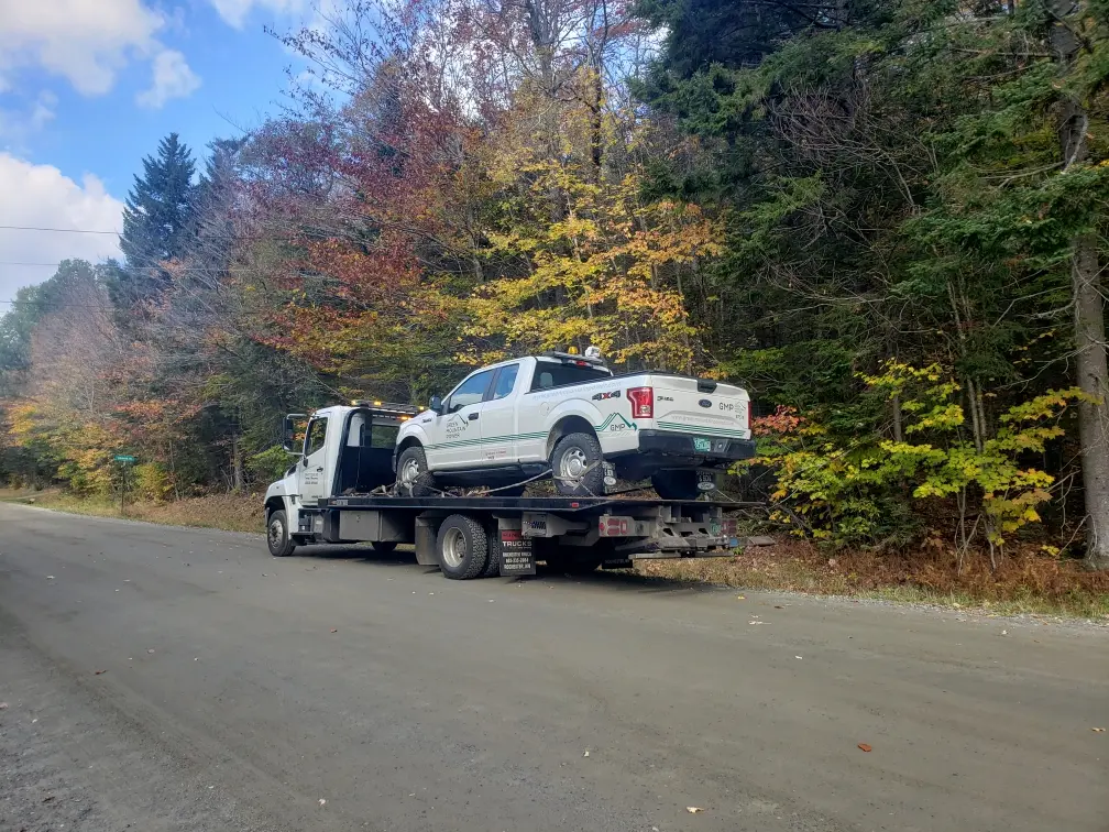 Truck providing roadside assistance